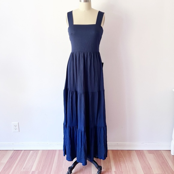 INC International Concepts Deep Blue Maxi Dress - Picture 2 of 6